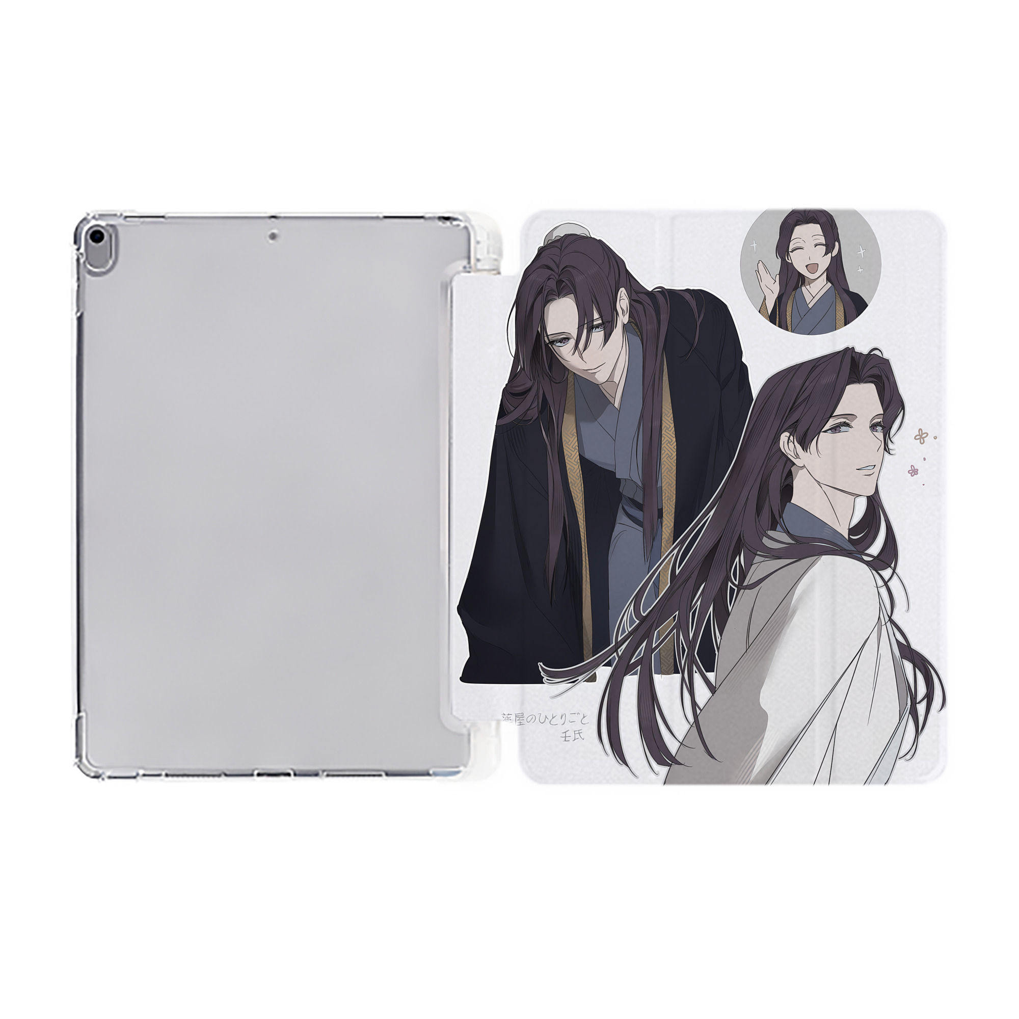 （画像用） 薬屋のひとりごと The Apothecary Diaries IPad ケース ペン収納付き 三つ折りスタンド PUレザー×シリコン 対応機種9.5/10.5/10.9インチ